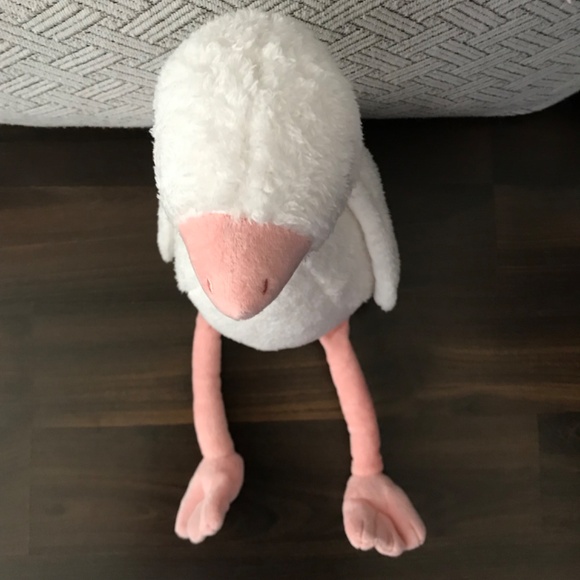 New La Vie en Rose Duck Plush Toy Stuffed Animal Snow White Pink - Picture 3 of 7